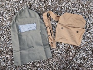 Reproduction WWI British Hypo Hood w/ carry bag. 