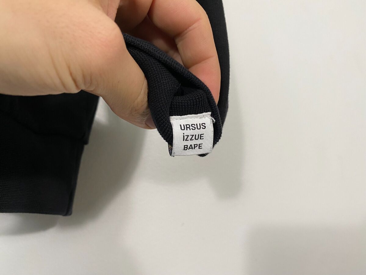 Ursus x Izzue x Bape pullover sweatshirt black mens size JPN Ursus x Izzue x Bape pullover sweatshirt black mens size JPN