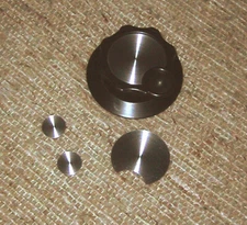 Spun Aluminum Knob inlays for Collins KWM-2,  51S-1  receiver or 32S-3 trans.