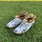 Hand Beaded Powwow Moccasins | Native American Regalia | Men & Women MC604