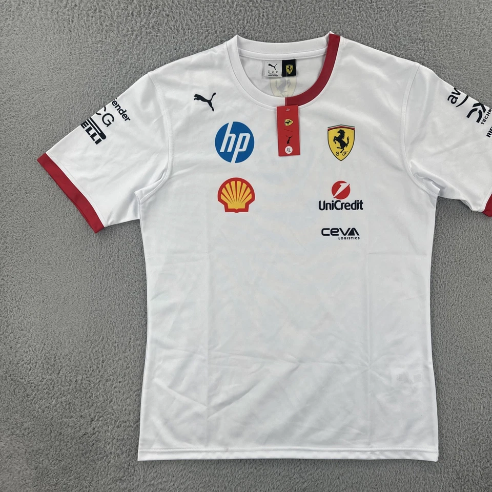 Camiseta blanca Scuderia Ferrari X Puma para hombre XL Fórmula 1 2025 Lewis Hamilton nueva con etiquetas Foto 3 de 4