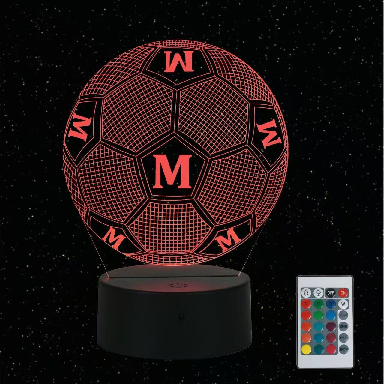 Milan Luce Notturna 3D Led 16 Colori: Lampada Calcio USB per Cameretta