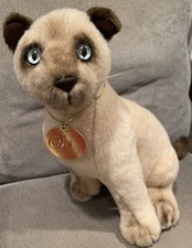 Vintage SOFT Classics Siamese Cat Plush 12 Blue Eyes Stuffed Animal w/ Hang Tag