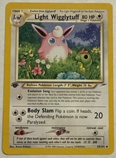 Light Wigglytuff 54/105 Neo Destiny 1st Edition Pokemon TCG Vintage Card WOTC NM