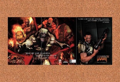 Doom 3 PC Original 2004 2-Part Foldout Poster  vi1