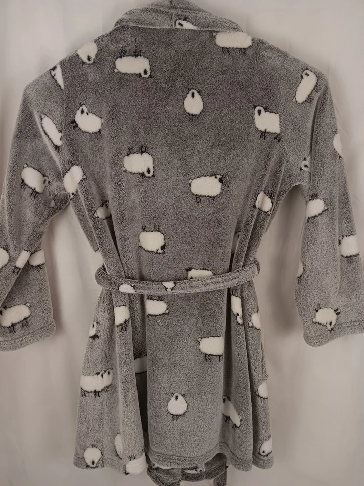 Bata polar Dearfoams para mujer talla L/XL ovejas/corderos Foto 2 de 4