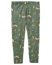 OshKosh B'Gosh  Kid Girls' Fox Print Stretch Leggings   4-14