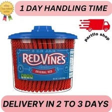 RED VINES Twists Original Red Licorice Bulk Candy Jar 5 lbs.