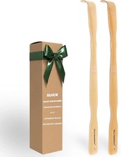 Slick- Bamboo Back Scratcher, 16.5 , 2 Pack, Wooden Back Scratcher Long Handle