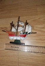 Vintage Wooden Model Ship