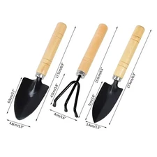 3pcs Garden Tools Set Mini Trowel Rake Shovel For Small Pot Plants Home Kit
