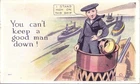 I STAND ON A HIGH SHIP antique ww1 sailor artist comic postcard military