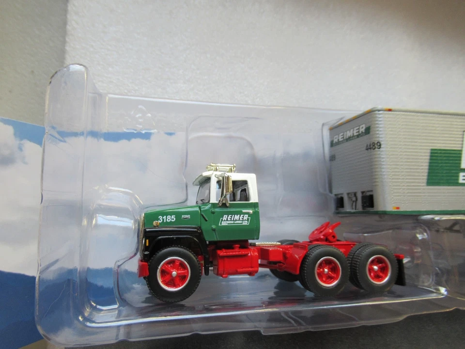 DCP FIRST GEAR 1:64 REIMER EXPRESS FORD LT-9000 DAY CAB 40' TRAILER 60-1286 - Image 2 of 4