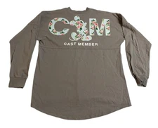 Disney Parks Authentic Spirit Jersey Mickey Mouse Cast Member Floral Adult Small