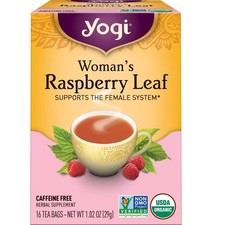 Yogi Women's Raspberry Leaf Tea 16 Count Pack of 1 , Yellow and Pink