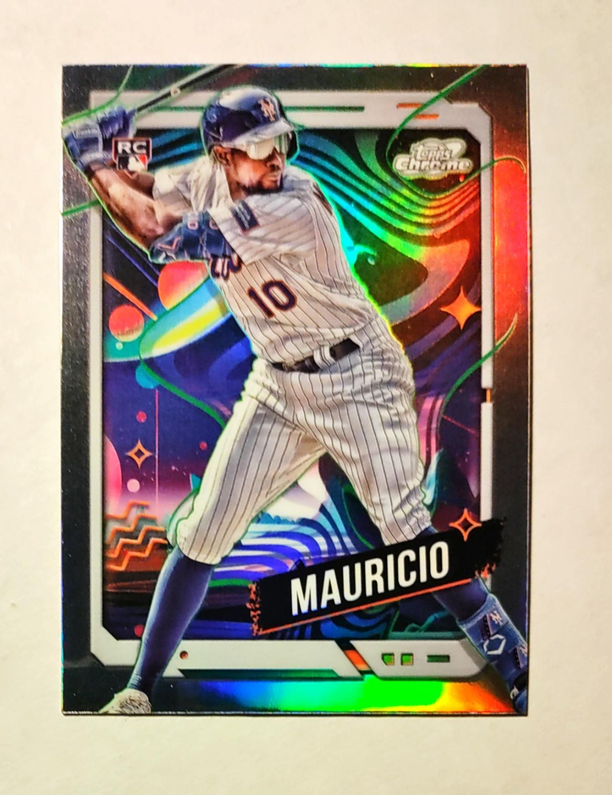 Ronny Mauricio 2024 Topps Chrome Cosmic RC REFRACTOR Mets #10 D6