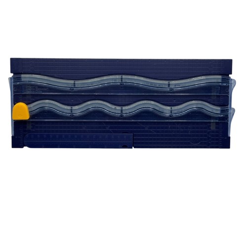 Creative Memories 12" Decorative Trimmer Wavy Wave Scrapbook Paper Cutter Blue