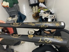 Sean Payton N Drew Breeze Autographed Bats