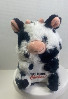 Chick-fil-A Eat More Huhn Plüsch Kuh Werbefigur weiß schwarz pink 8 Zoll
