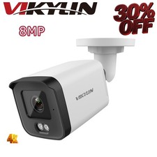 VIKYLIN CCTV IR30M 8MP POE Ethernet 4K Security Camera With Audio Onvif Outdoor