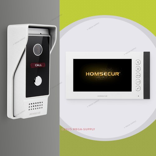 HOMSECUR 7" 4 Draht HD Video Türsprechanlage Gegensprechanlage Türöffner