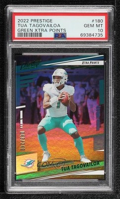 2022 Prestige Xtra Points Premium Green 43/249 Tua Tagovailoa PSA 10 GEM MT 0h5h