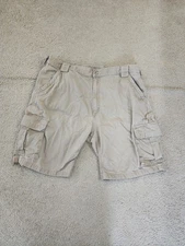 Carhartt Cargo Shorts Mens 44 Khaki Canvas Work Utility Outdoor Carpenter Gear