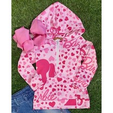 BRAND NEW WITH TAGS Barbie Lover's Dream Pink Heart Hoodie Pullover