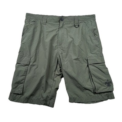 Boyscouts of America Shorts Mens L Cargo Olive Nylon Breathable Camping Outdoors