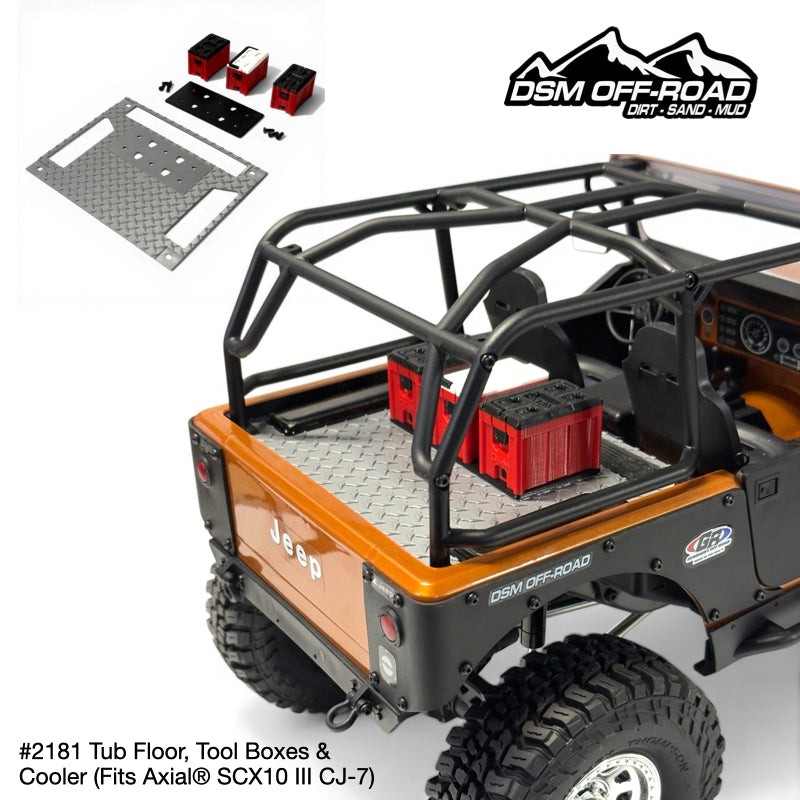 Tub Floor With Tool Boxes & Cooler- Fits Axial&reg; SCX10 III C