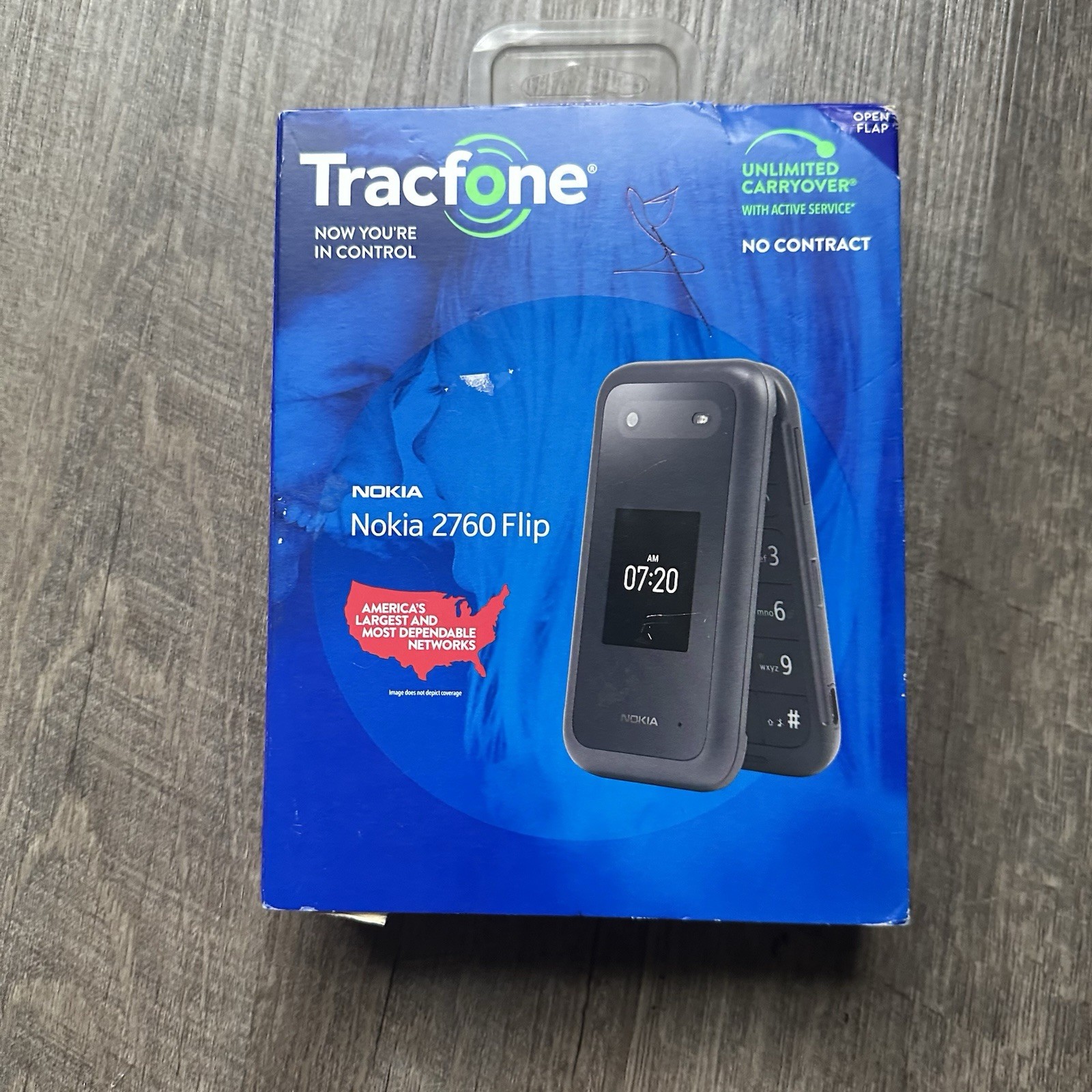 Nokia 2760 Flip 4GB TracFone Prepaid Feature Phone Black -Op