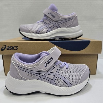 ASICS Kids Contend 8 Pre-School Running Shoes Size K10 Dusk /Digital Violet 