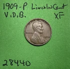 1909-P VDB Lincoln Wheat Cent 1c Xf Extra Fine
