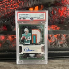 2025 Panini Certified - Freshman Fabric Mirror Signatures Quinn Ewers Teal /15