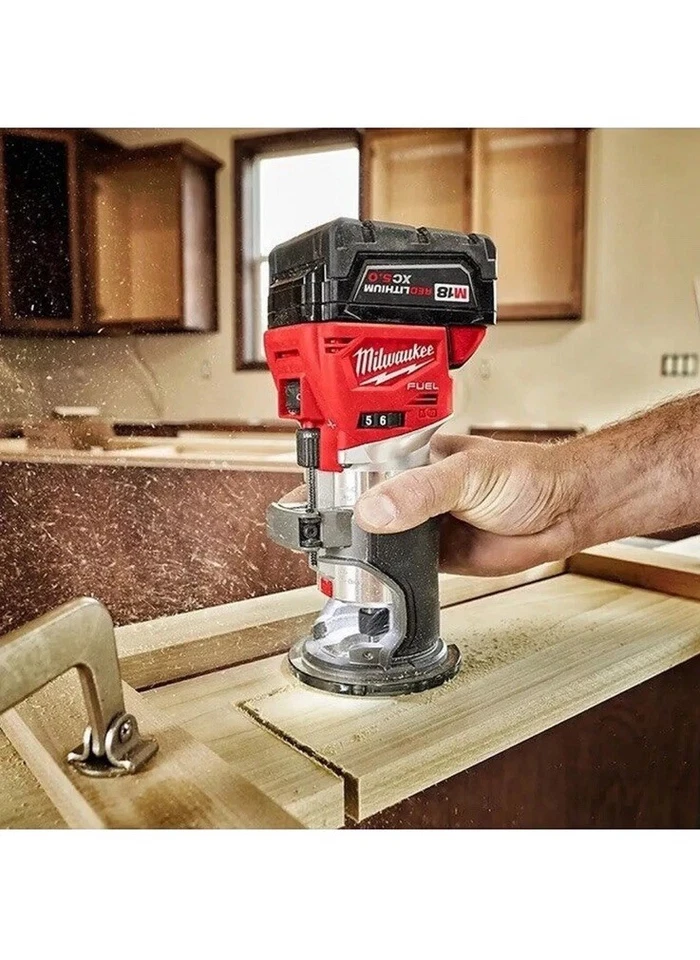 MILWAUKEE M18 FUEL 18V Cordless Brushless Compact Trim Router (Body Only) - Image 3 of 4