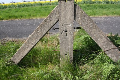 Photo 6x4 Benchmark on fence post beside Dalby Road Burton Lazars Ordnanc c2016