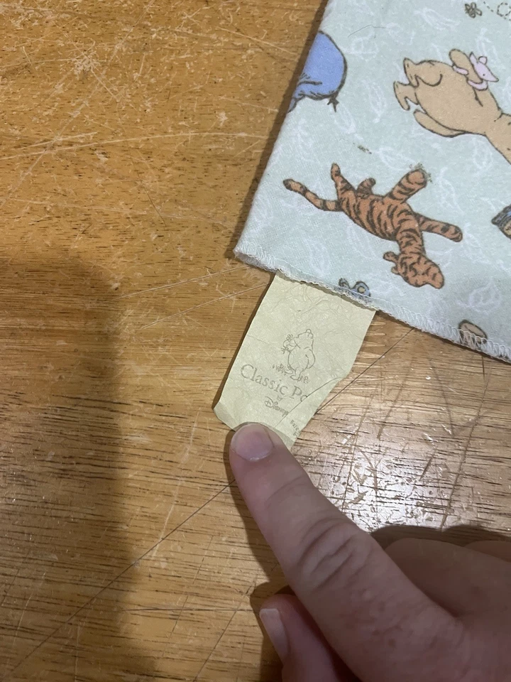 Disney Classic Pooh Baby Green Receiving Blanket Eeyore Tigger Soft Flannel 48” - Image 4 of 4