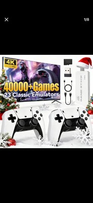 4K TV Game Stick Retro-Gaming-Konsole 20000+ Spiele mit 2 drahtlosen Controllern