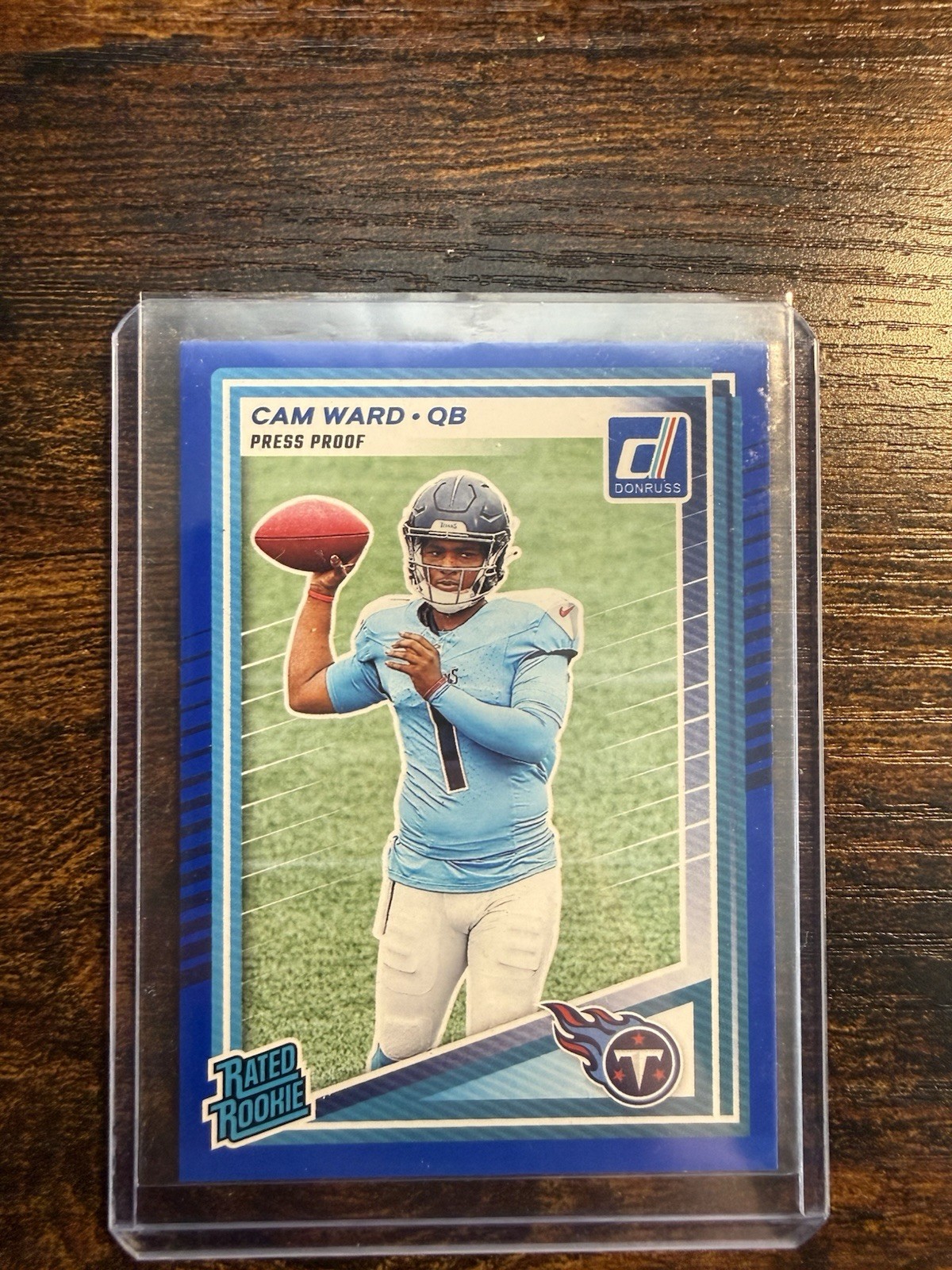 2025 Panini Donruss - Rated Rookie Cameron Ward #350 Press Proof Blue (RC)
