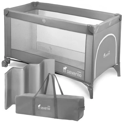 SEVERNO KIDS Babybetten, Reisebetten, Baby Reisebett, Kinderreisebett + Tasche Honey Bunny gr