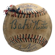 Sandlot Cast Signed Custom Baseball w/7 Actors Inscribed BAS Authenticated