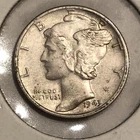 1943-D 10C Mercury Dime#162