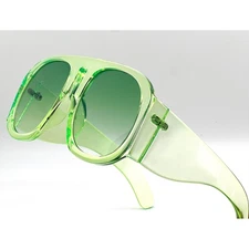 Oversized Sunglasses Oceanic Green Frame Fashion Cool Shades Square Lentes Gafas