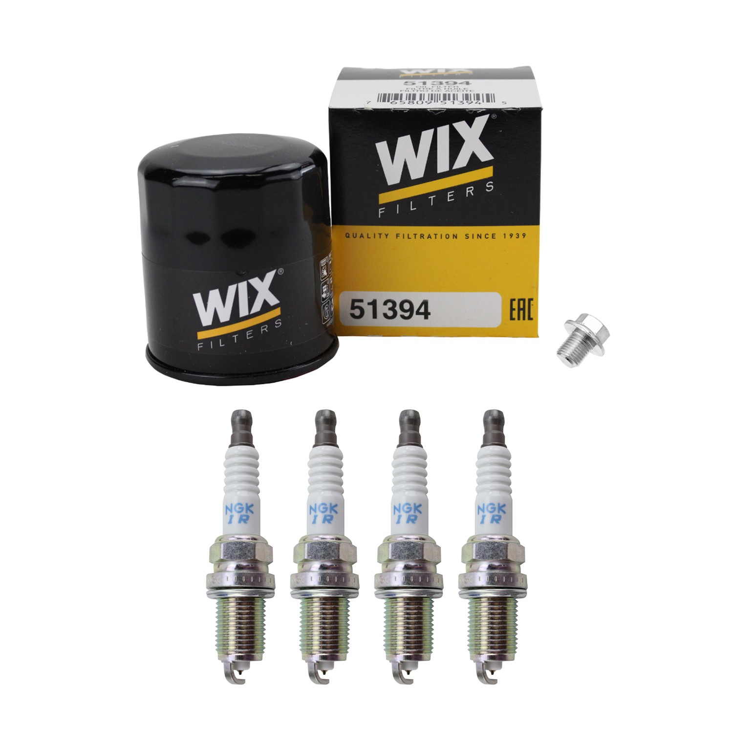 Wix Engine Oil Filter  NGK 4 Laser Iridium Spark Plugs kit for Camry tC Vibe L4