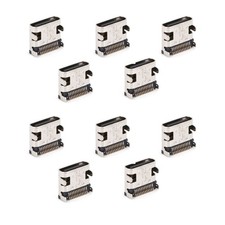 10X USB 3.1 Type-C 24-Pin SMT Female Socket Charging Plug Port PCB Connector