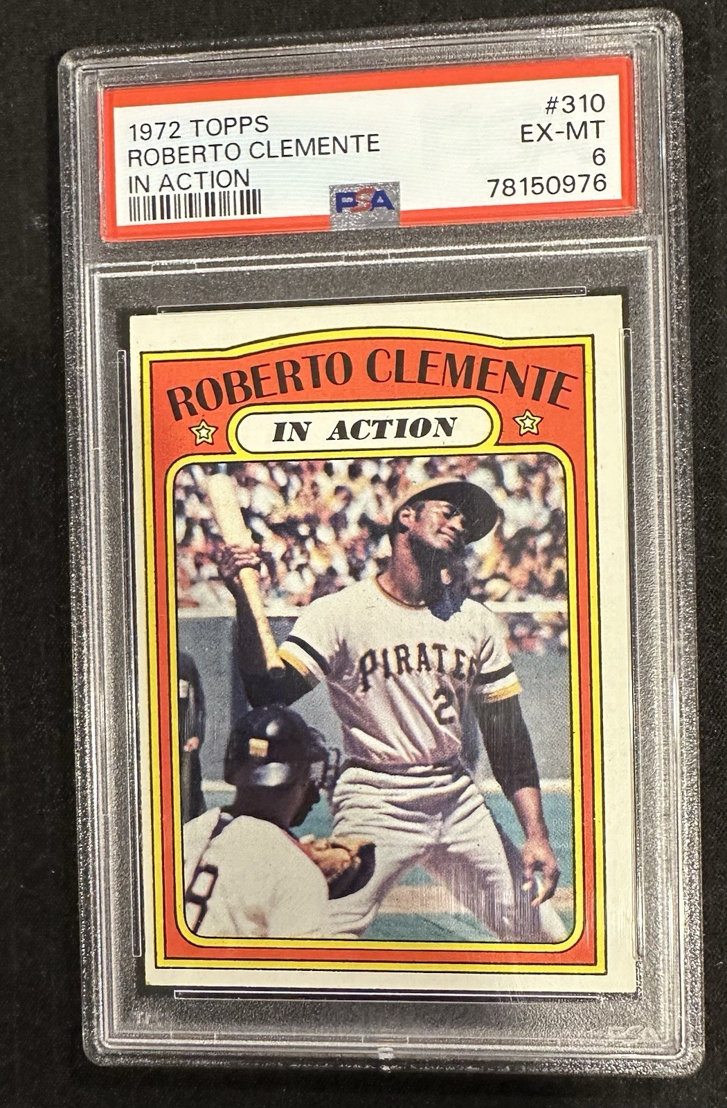 1972 Topps Roberto Clemente In Action PSA 6 #310 Pirates
