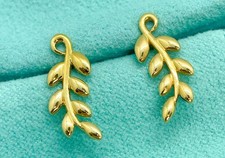 Pendientes Escaladores Tiffany & Co. Paloma Picasso Hoja de Olivo Oro Amarillo 18K