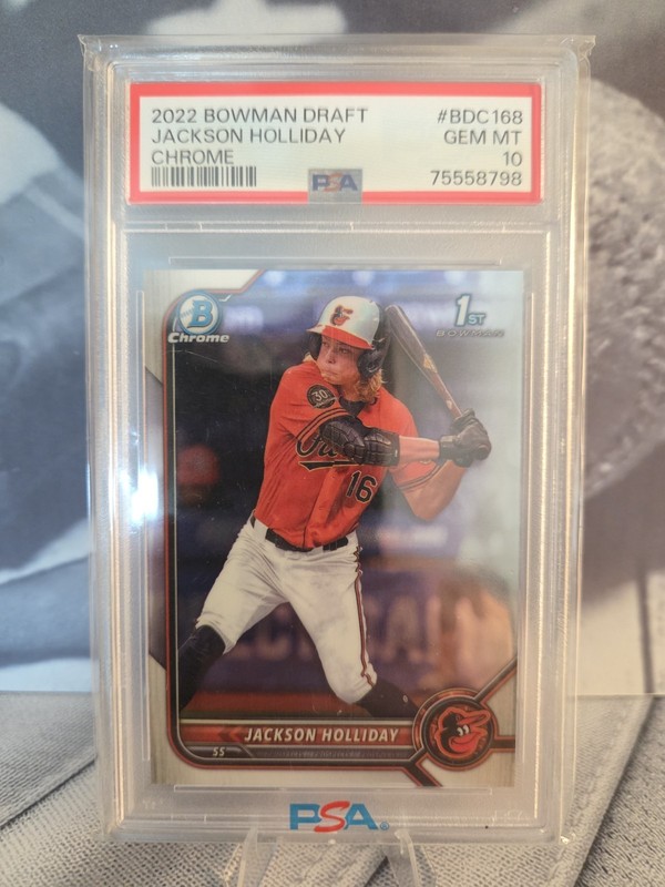 2022 Bowman Draft Jackson Holliday 1st Chrome PSA 10 GEM MINT BDC168 Orioles