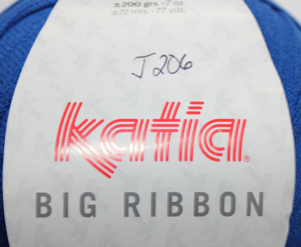 Katia Big Ribbon Col 24 Azul Algodón Poliéster 200gr 77yd Foto 2 de 4