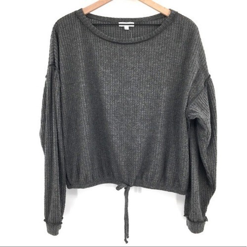 Neu mit Etikett Socialite Waffelmusterpullover vorne zum Binden Taille L - Bild 3 von 5